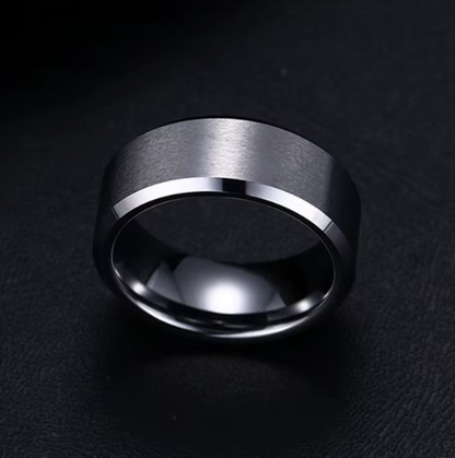 FREE SHIPPING! Stylish 8mm Stainless Steel Matte Ring