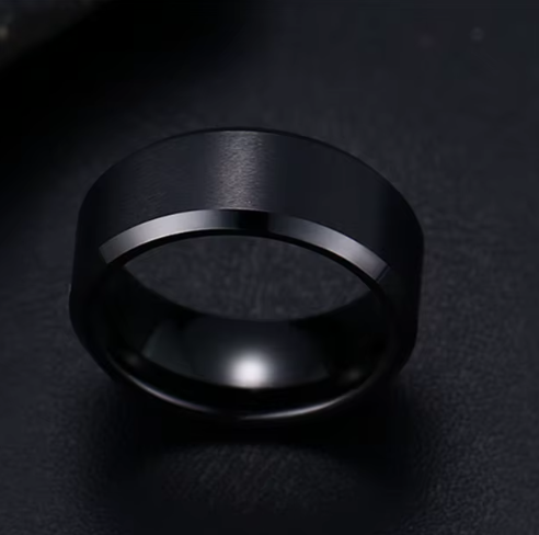 FREE SHIPPING! Stylish 8mm Stainless Steel Matte Ring