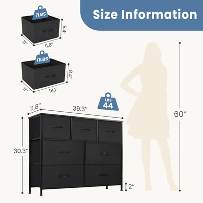 7-Drawer Fabric Storage Organizer for Bedroom & Living Room